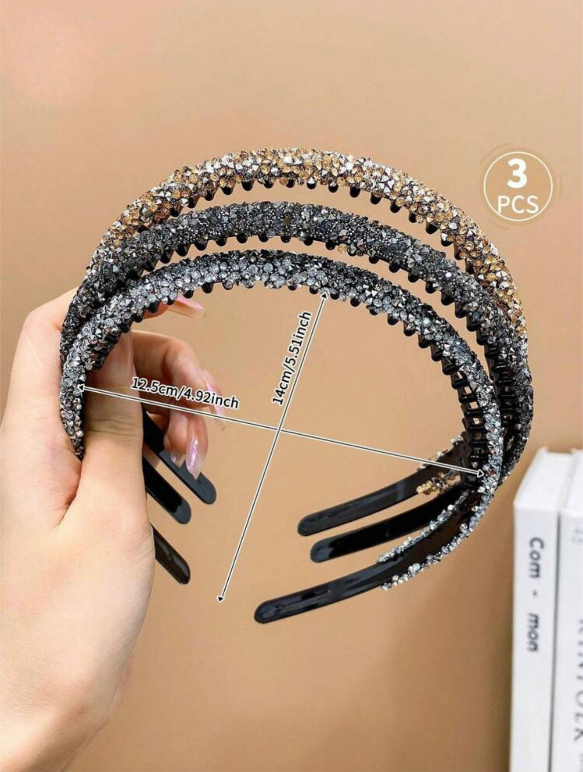 1 Pc Girls Teethed Anti- slip Hair Hoops For Plush Hair Bands