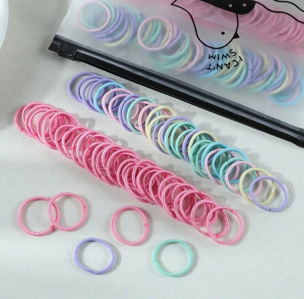 200Pcs Girls Elastic Hair Ties