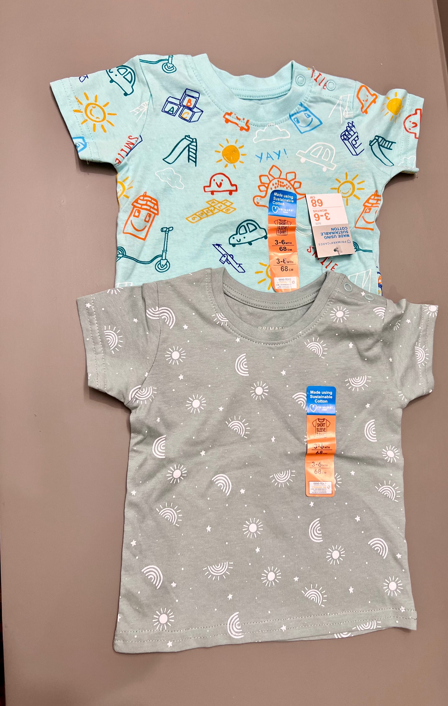 Primark Baby Girl/Boy Two- Shirts Set