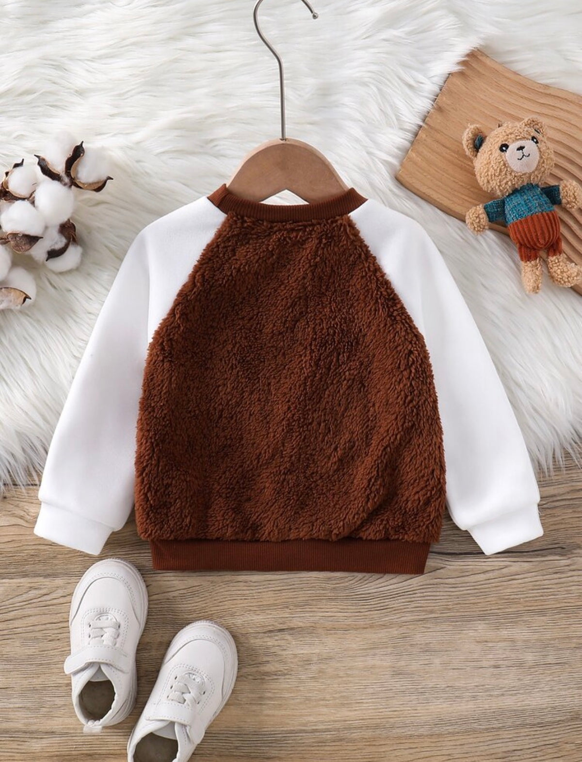 Trends Cozy Pixies Baby Boy Cartoon Anim Pattern Knit Soft Crew Neck Long Sleeve Pullover Autumn Winter Sweatshirt. ( Delivery by 10th October)