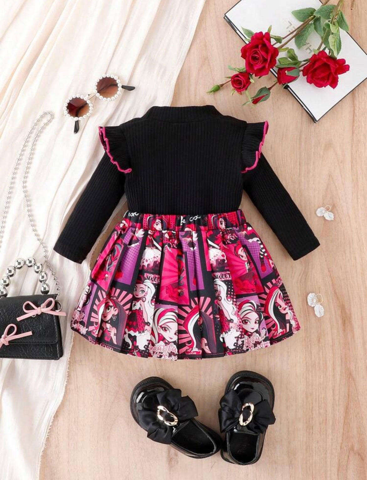 Baby Girl Tee & Pleated Skirt