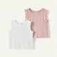 Casual Round Neck Ruffle Trim Sleeveless Top (set of 2 )