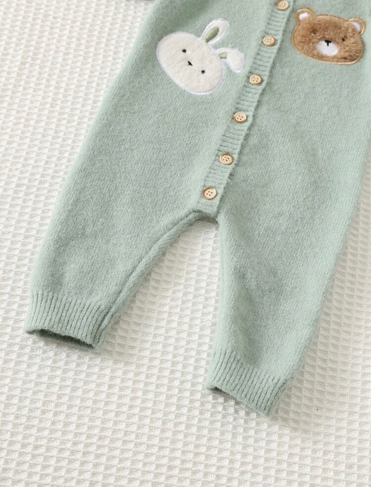3D Plush Cartoon Pattern Cute Casual Sweater Romper.
