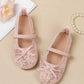 Girls Lace Bow Mary Jane Princess Shoes.