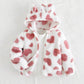 Trends Cozy Pixies Heart Pattern 3D Ear Hooded Jacket For Young Girl, In Fall/Winter