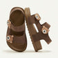 Cute Bear Decor Soft Bottom Lightweight Casual Sandals For Baby Boys, Summer