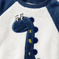 Baby Boy Cartoon Animal
Pattern Fleece Lined Thick Crew Neck Long Sleeve Pullover Sweatshirt And Elastic Waist Long Winter Pants 2 Pieces Set.