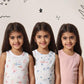 SUMWON Girls 3-Pack Summer Tank Tops Ribbed Floral Butterfly Print Sleeveless Basic Cami Set