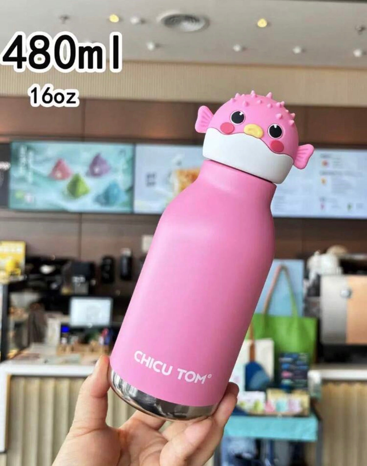 High-End Animal Series Stainless Steel Vacuum Insulated Water Bottle, 16.23oz Large Capacity Tumbler With Straw.            (Delivery by 1st July)