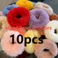 1 Pc Random Color Girls Plush Hair Tie
