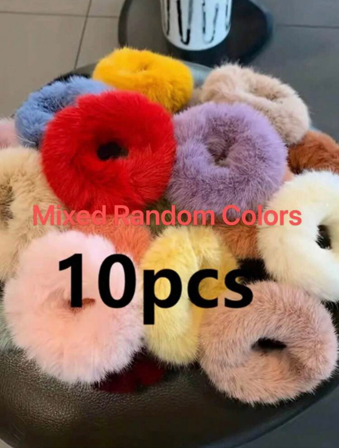 1 Pc Random Color Girls Plush Hair Tie