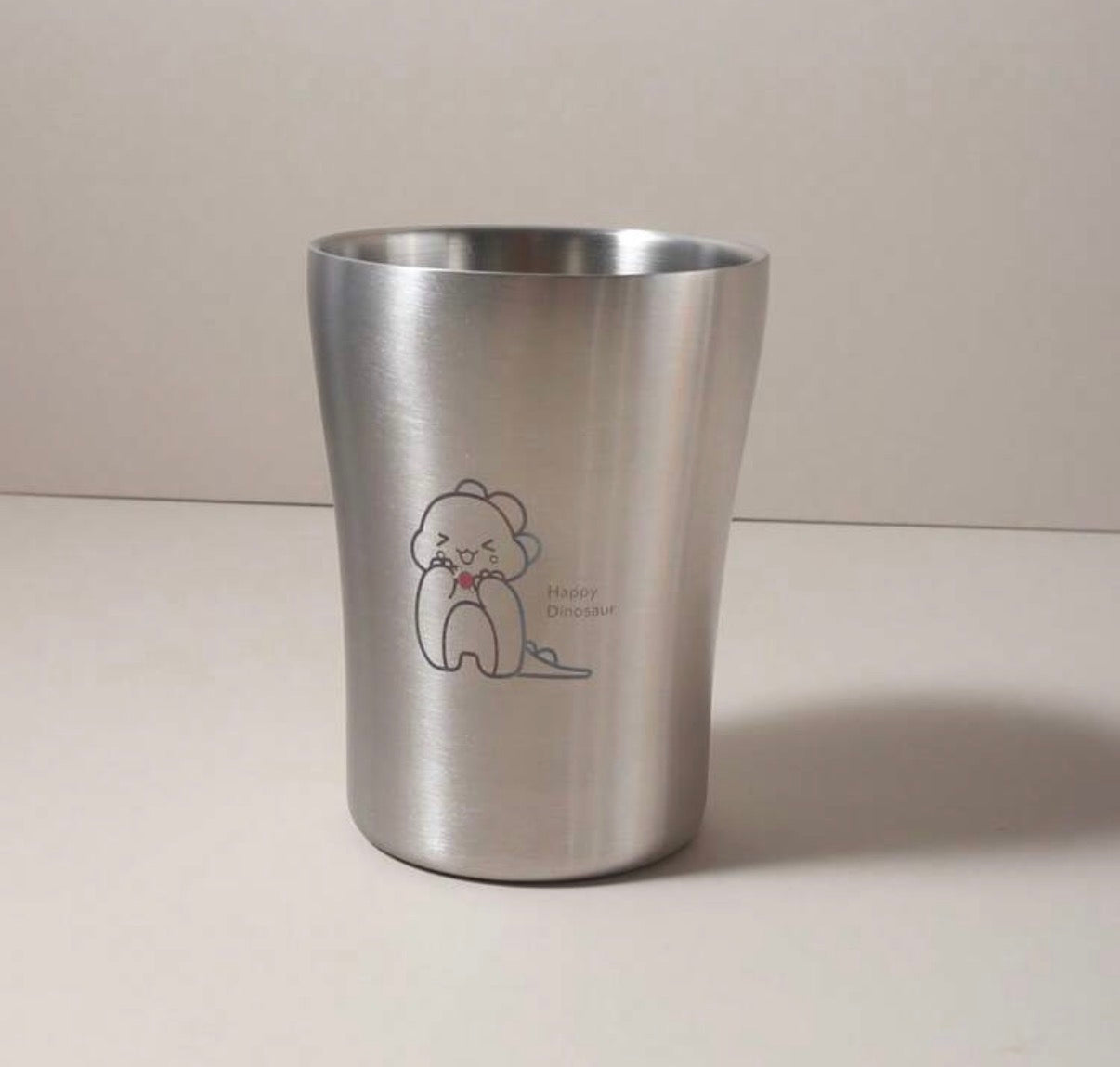 100ml/300ml Stainless Steel 304 Double Wall Water/ Milk Cup With Cartoon Bear, Tiger, Dinosaur Design. (Delivery by 1st July)