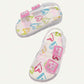 Transparent Love Cute Girl Soft Sole Princess Style Baby Children Flat Sandals.