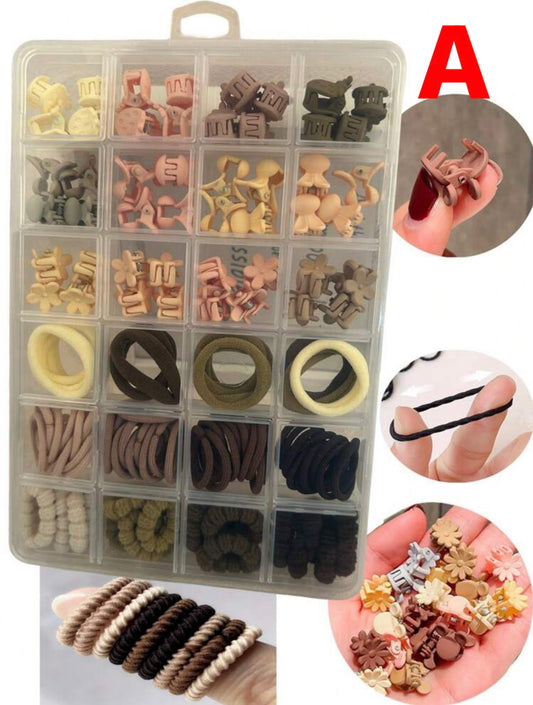 120Pc Random Color Hair Accessory Set