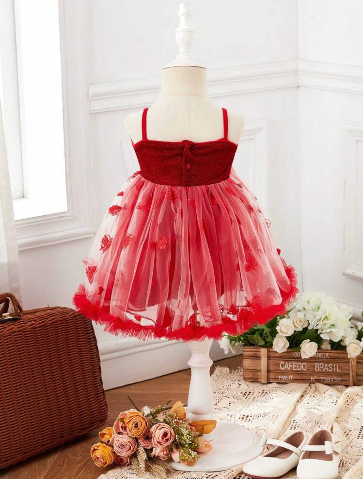 Baby Girl Mesh Splicing Sleeveless Dress