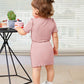 Baby Girl Casual & Comfortable Short-Sleeved Top & Skirt Set