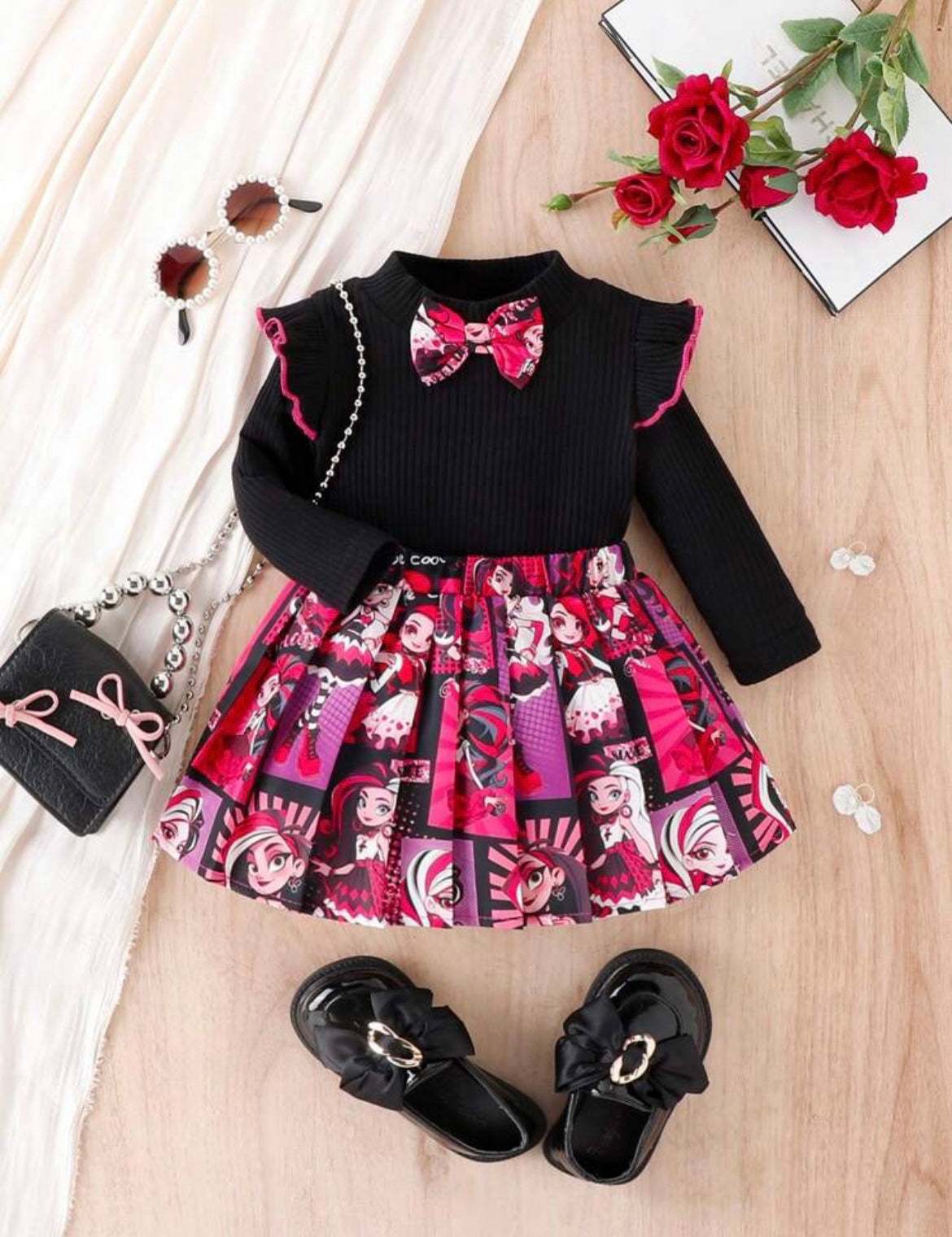 Baby Girl Tee & Pleated Skirt