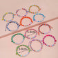 Girls Letter Beads Bracelet With Adjustable Length