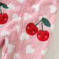 Baby Girl Heart Pattern Thermal Lined Thick Hooded Long Sleeve One-Piece Winter Jumpsuit.