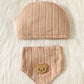4pcs Newborn Baby Boy Footed Romper, Hat, Bib, Blanket Gift Set.