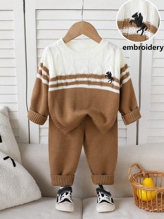2 Pc Baby Boy Sweater Set.