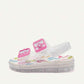 Transparent Love Cute Girl Soft Sole Princess Style Baby Children Flat Sandals.