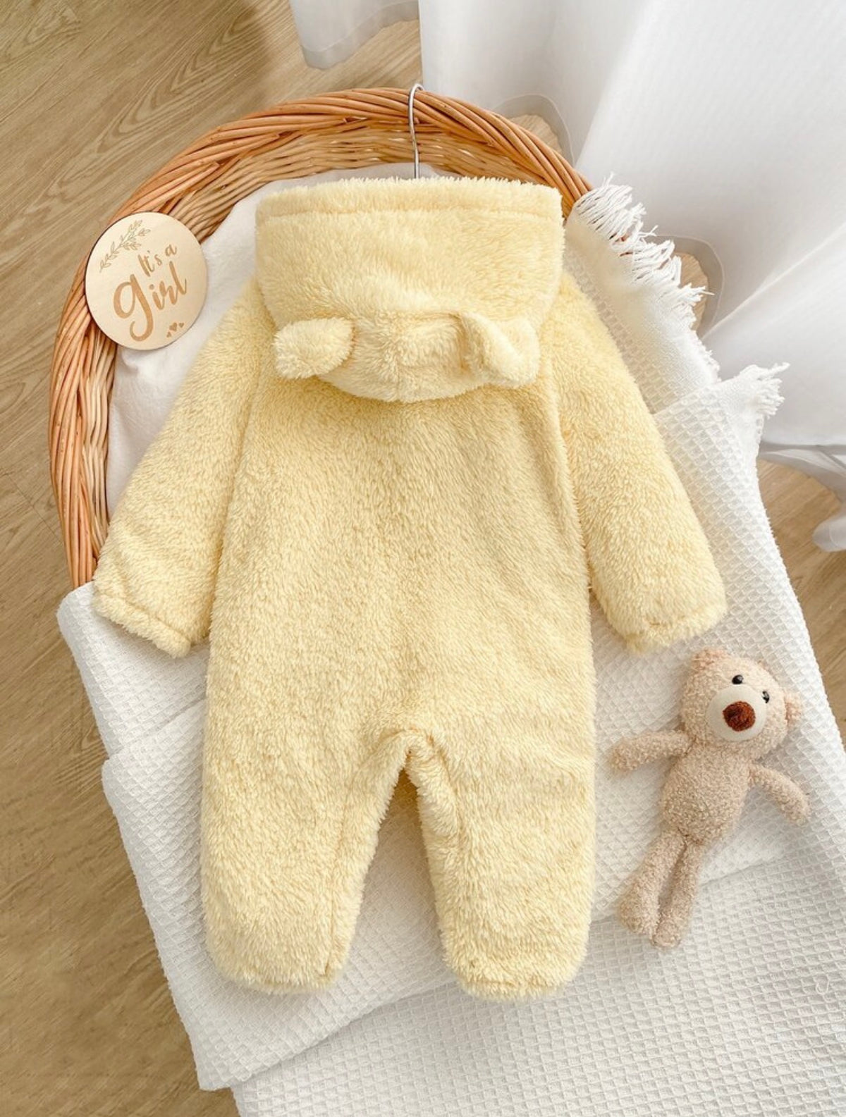 Winter Fuzzy Fabric Jumpsuit.