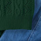 Young Girl Vintage Cable Knit Fashion Versatile Vest.