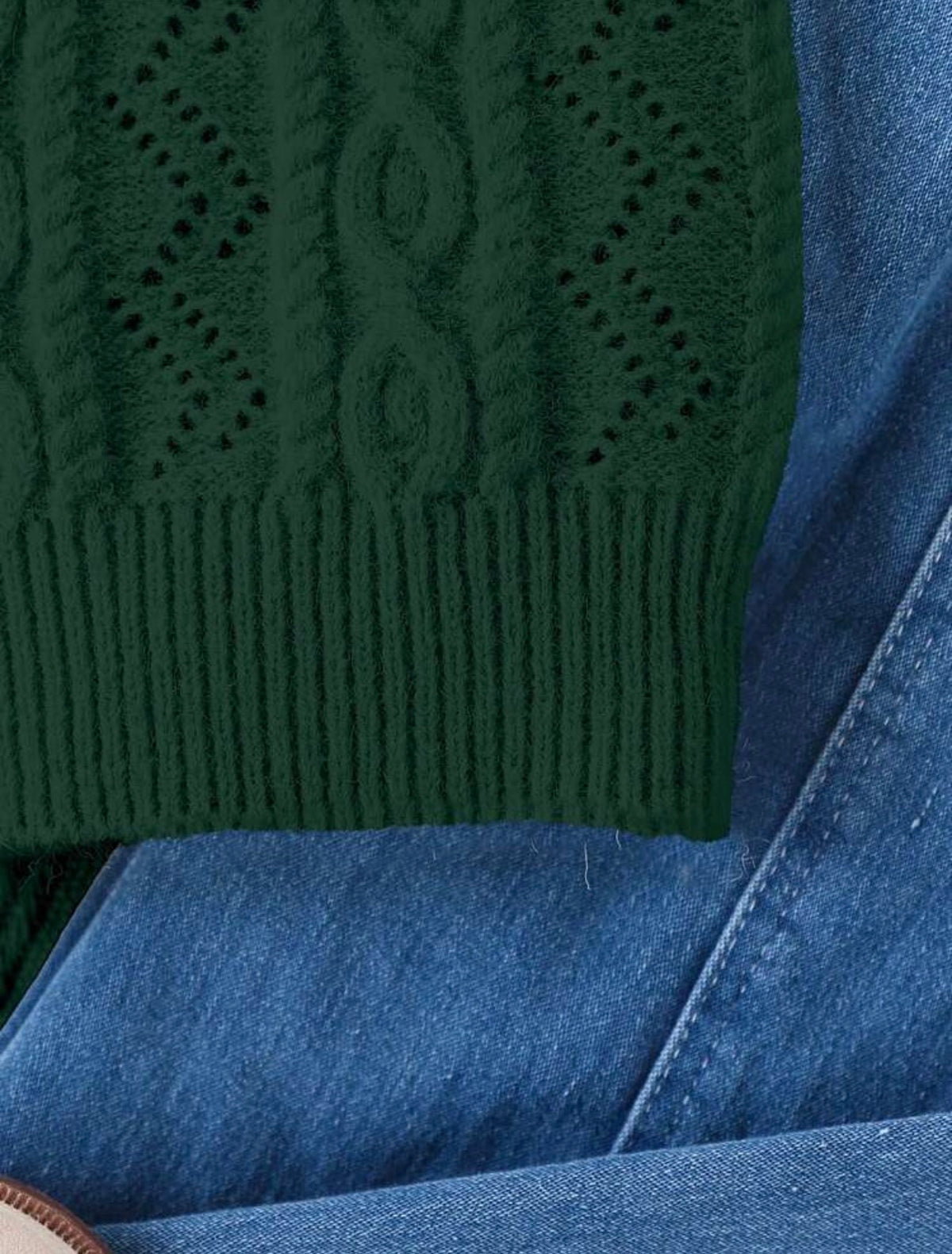 Young Girl Vintage Cable Knit Fashion Versatile Vest.