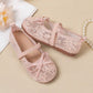 Girls Lace Bow Mary Jane Princess Shoes.