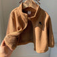 Baby Boys Suede Thermal Lined Stand Collar Zip Up Jacket.