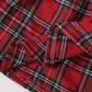 Girls Sweet Red Plaid Bow Ribbed Tartan Long Sleeve Round Neck Regular Winter Dress.