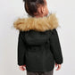 SHEIN Baby Girl Cute & Versatile Thermal Lined Hooded Jacket For Autumn/Winter