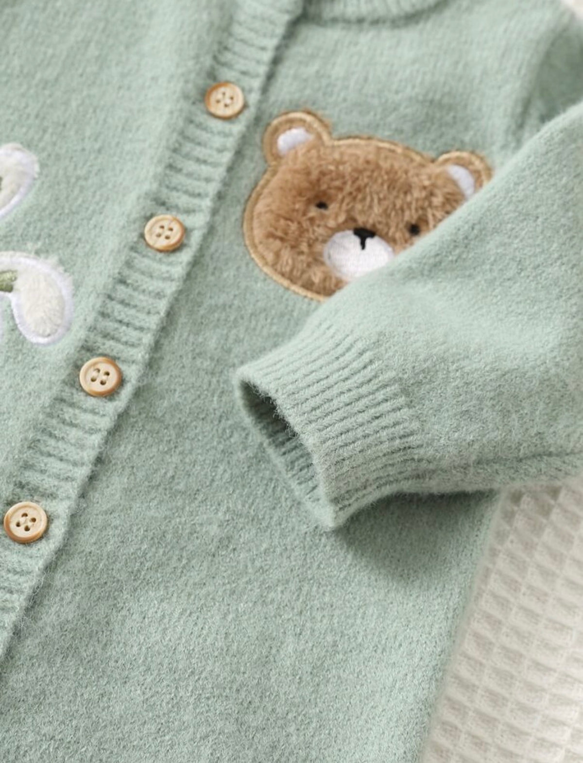 3D Plush Cartoon Pattern Cute Casual Sweater Romper.