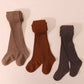 3 Pairs Girls' Solid Color Leggings, Vertical Striped Tights, Simple Versatile Children's Pantyhose, Elastic & Comfortable.