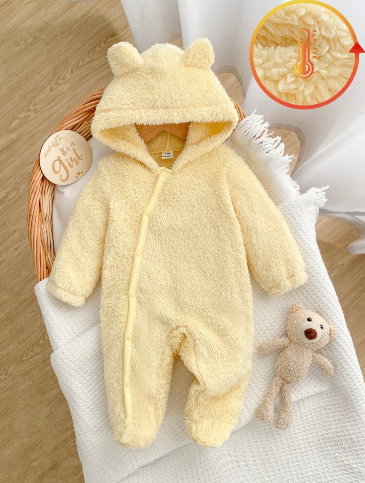 Winter Fuzzy Fabric Jumpsuit.