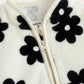 Baby Girl Versatile Casual Fluffy Floral Pattern Stand Collar Jacket.