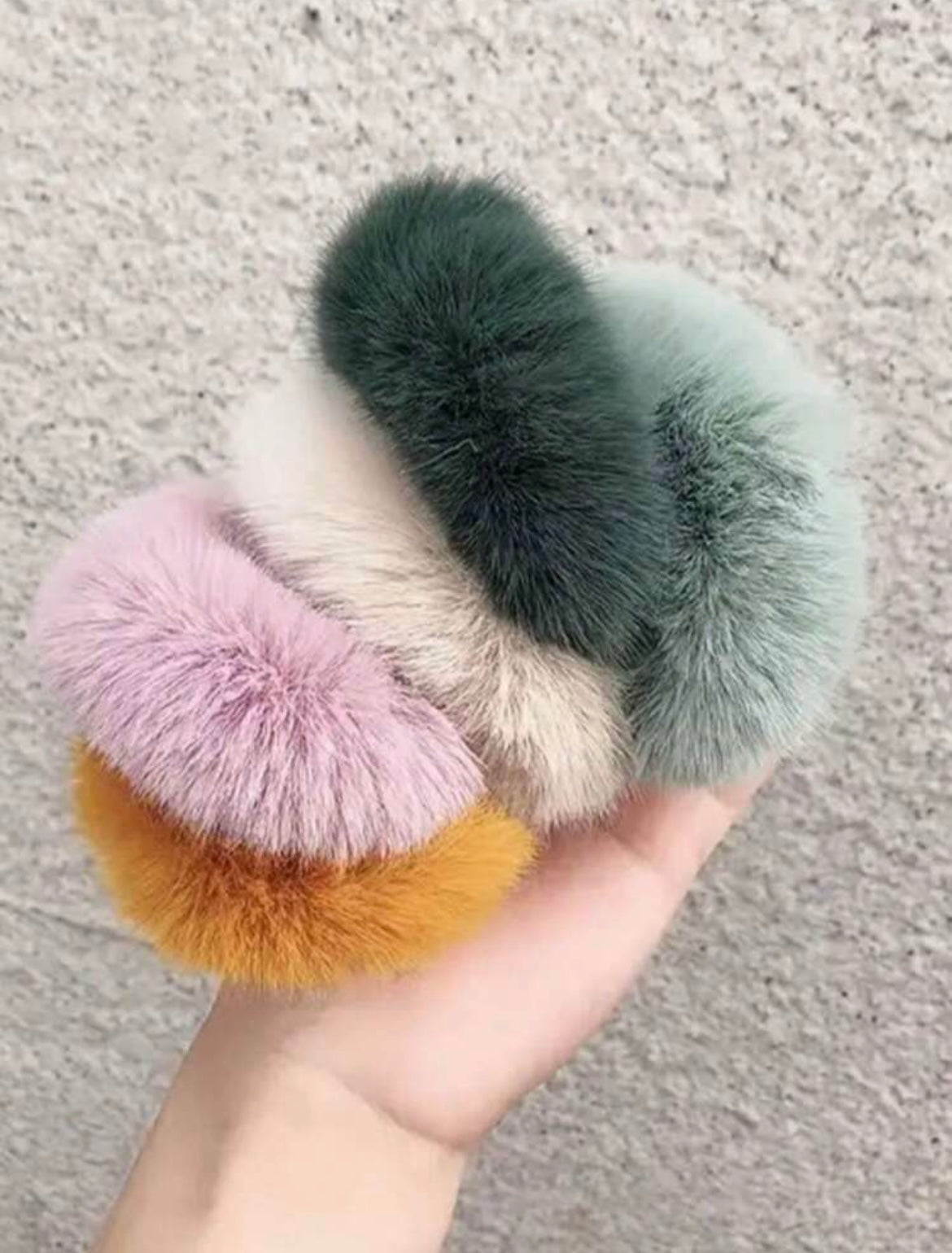 1 Pc Random Color Girls Plush Hair Tie