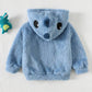 Baby Boy 3D Cartoon Animal Pattern Contrast Color Hoodie.