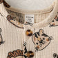 Baby Boy Lion Print Half Button Tank Romper.