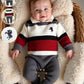 Long Sleeve Sweater Bodysuit, Multiple Snap Buttons At Crotch For Easy Diaper Changes.