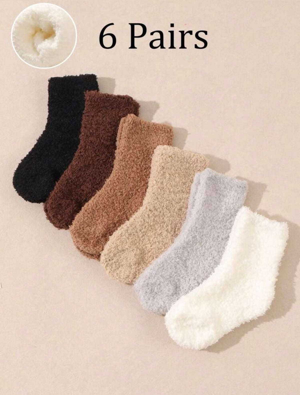 6 Pairs Baby Toddler Striped Solid Color.