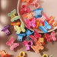 10 pcs Sweet Colorful Gradient Snowflake Dot Butterfly Hair Claw Clips.