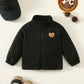 Baby Boy/Girl Cute Winter Suede Thermal Lined Stand Collar Jacket.