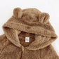 Cartoon Bear Pattern Ear Hooded Thick Jumpsuit. (Delivery By 14th October)