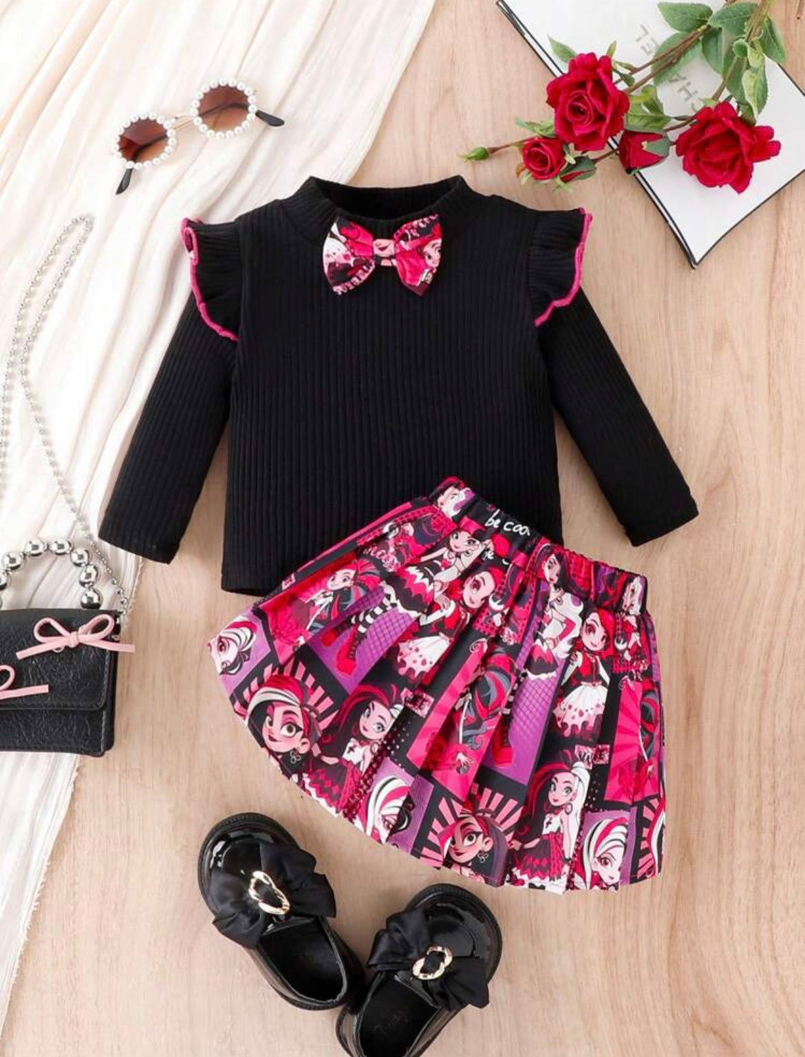 Baby Girl Tee & Pleated Skirt