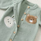 3D Plush Cartoon Pattern Cute Casual Sweater Romper.