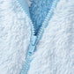 Cute 3D Big Ear Design, Blue Coral Fleece Hooded Long Sleeve Winter Romper.(Delivery By 15th October)