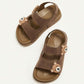 Cute Bear Decor Soft Bottom Lightweight Casual Sandals For Baby Boys, Summer