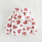 Trends Cozy Pixies Heart Pattern 3D Ear Hooded Jacket For Young Girl, In Fall/Winter